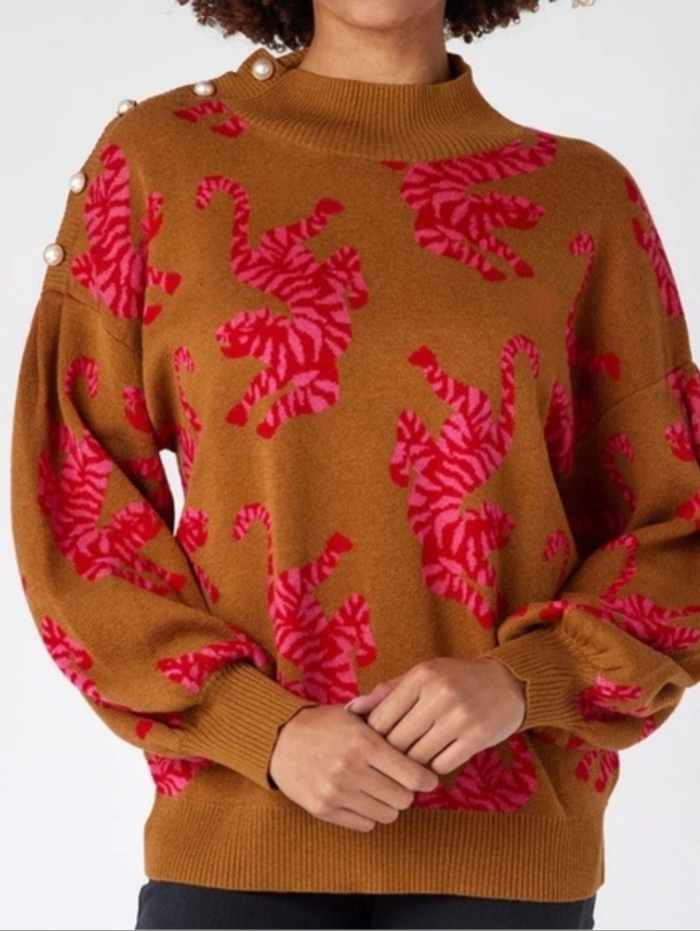 CROSBY by Mollie Burch Tiger Tango Sweater Size XL X-Large